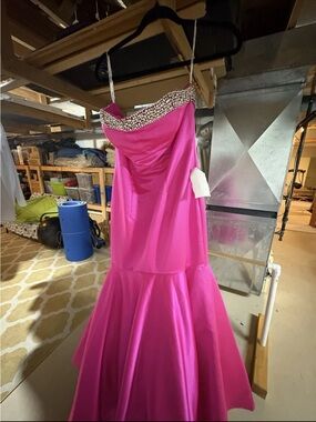 sherri hill long satin corset dress 54923 Sherri Hill